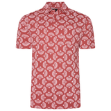 KAM Mens  Floral Print Polo Shirt