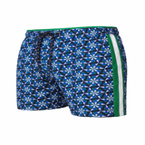 KAM Geo Print Mens Stretch Swim Shorts
