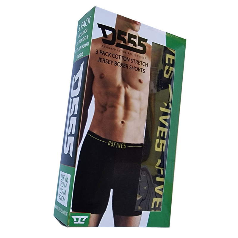 D555 3 Pack Boxers