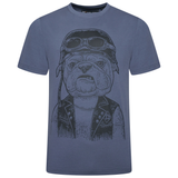 KAM Dog Stencil Graphic Print T-Shirt