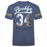 KAM Brooklyn Baseball Style Print T-Shirt
