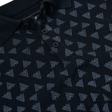 KAM Arrow Print Jersey Polo Shirt