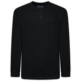 KAM Long Sleeve Waffle Henley Top