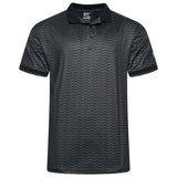 KAM Mens Sport Active Geometric Print Polo Shirt