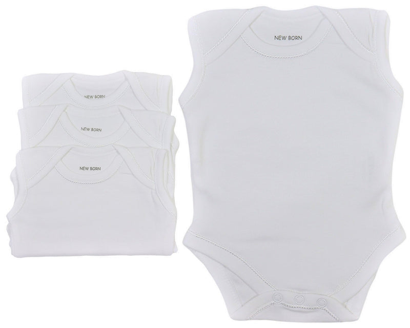 Sleeveless Baby Bodysuits 3 Pack