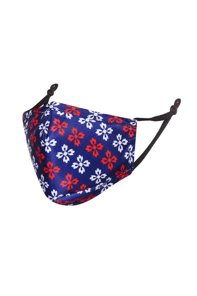 Blue with Red and White Design Children's Breathable Face Mask