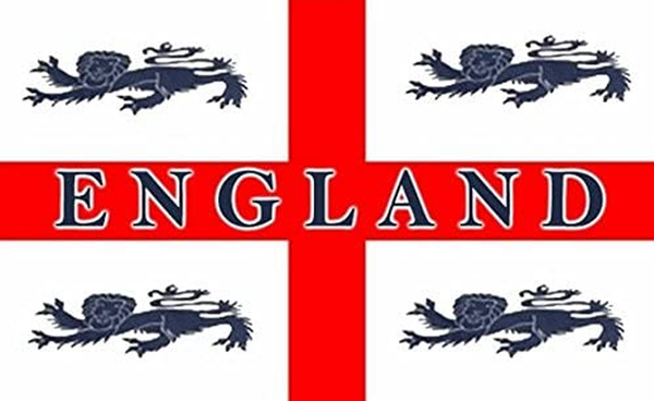 5ft x 3ft England 4 Lion Flag