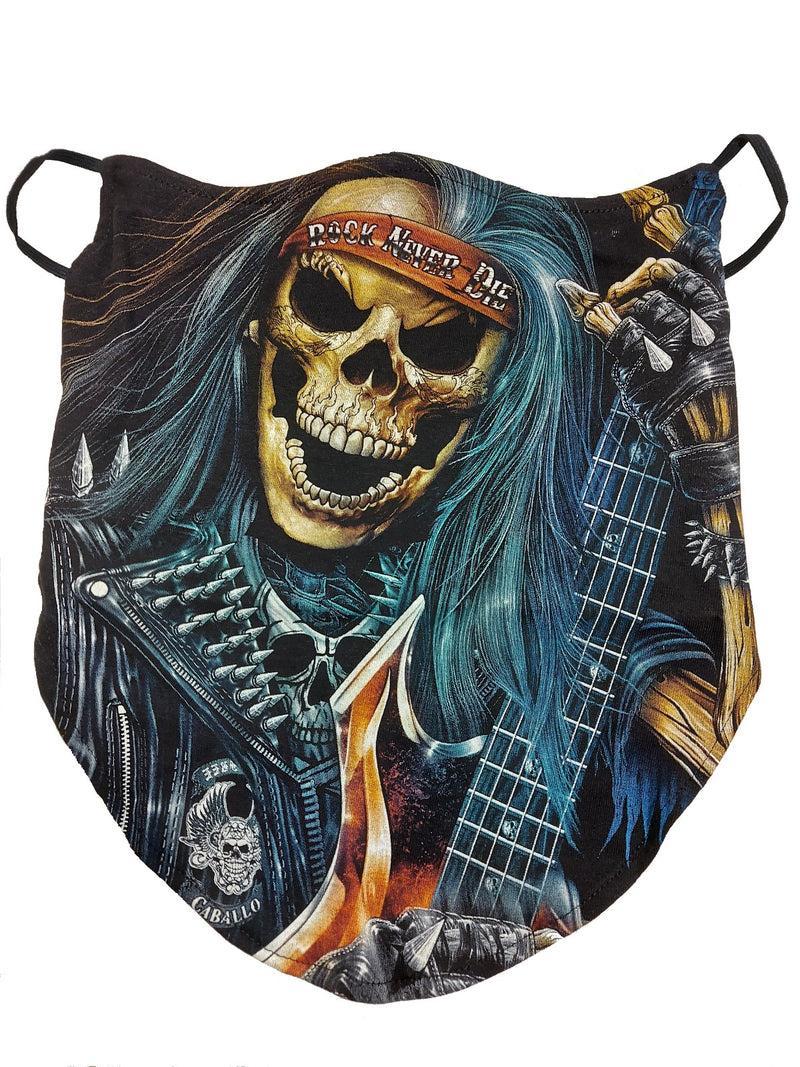 Rock Never Dies Breathable Neck Buff Face Mask