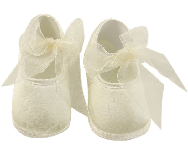 Girls' Christening Bow Shoes
