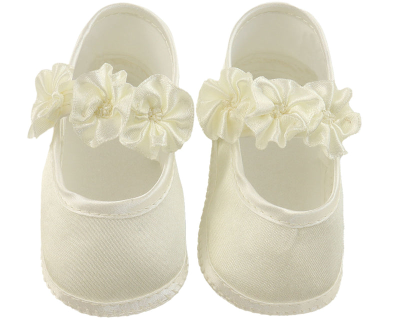 Girls' Christening Flower Shoes