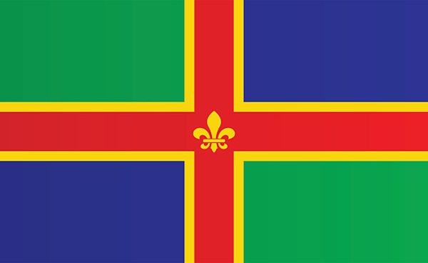 3ft x 2ft Lincolnshire Flag