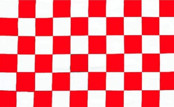 5ft x 3ft Red Checkered Flag