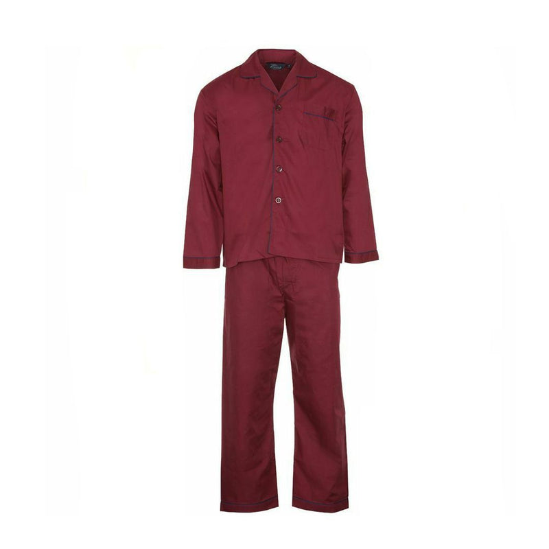 adults-mens-button-up-pyjama-set-plain-burgundy