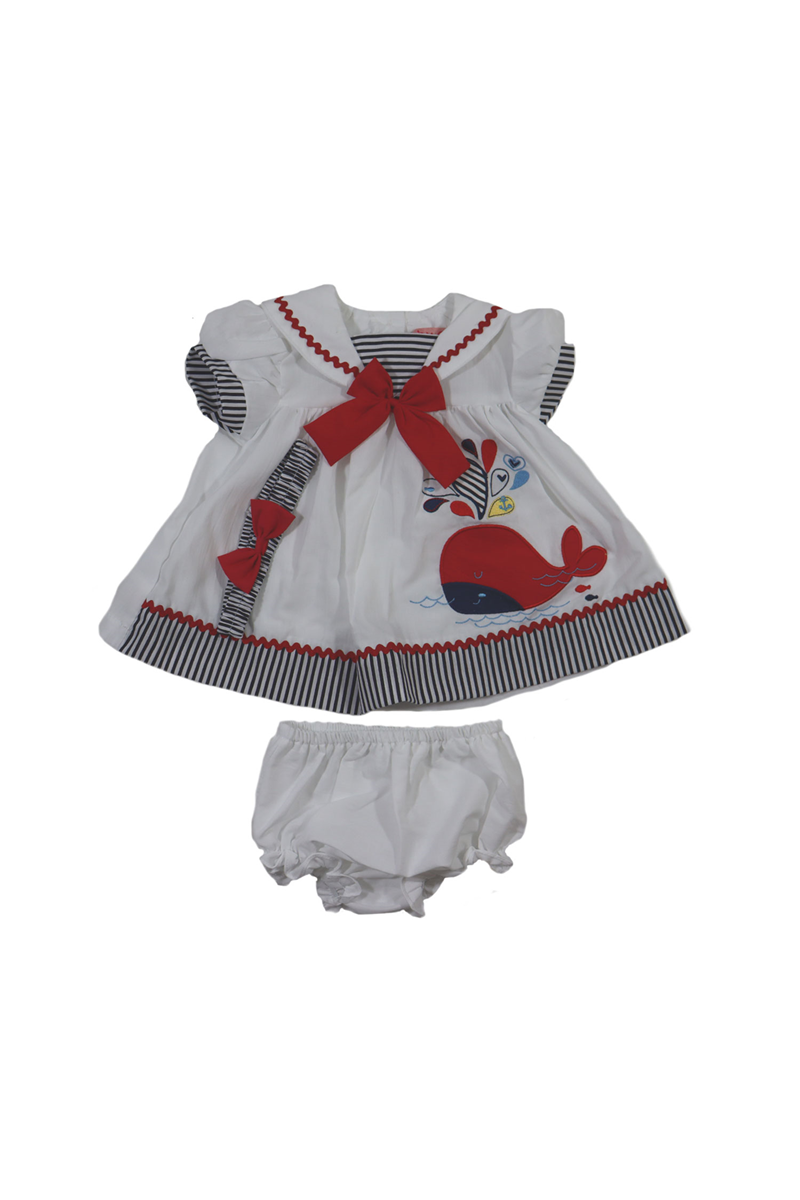 Baby Girl Whale Sailor Outfit