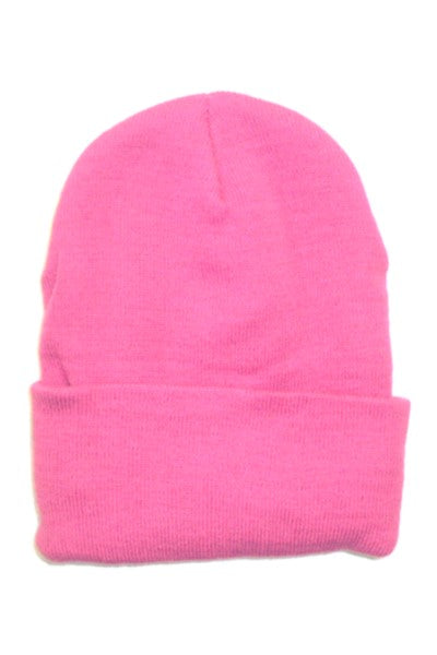 Plain Turn Up Knitted Beanies
