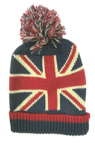 British Union Jack Bobble Hat