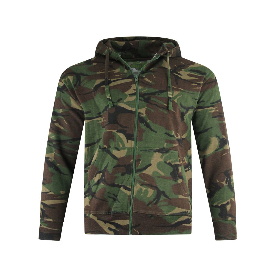 Camouflage Zip Up Hoodie – Dollar Jeans