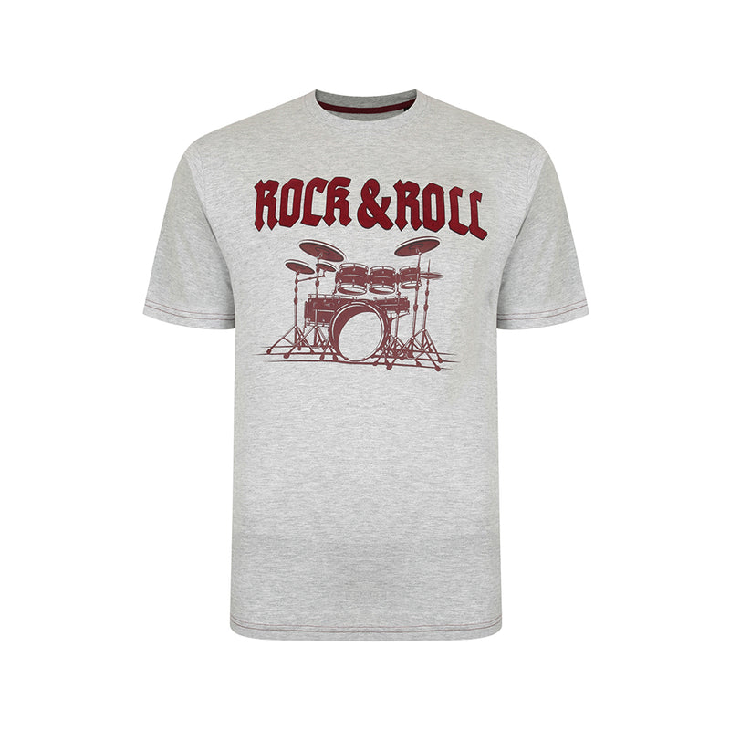 KAM Rock & Roll Print T-Shirt