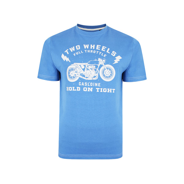 KAM Motor Bike Print T-Shirt