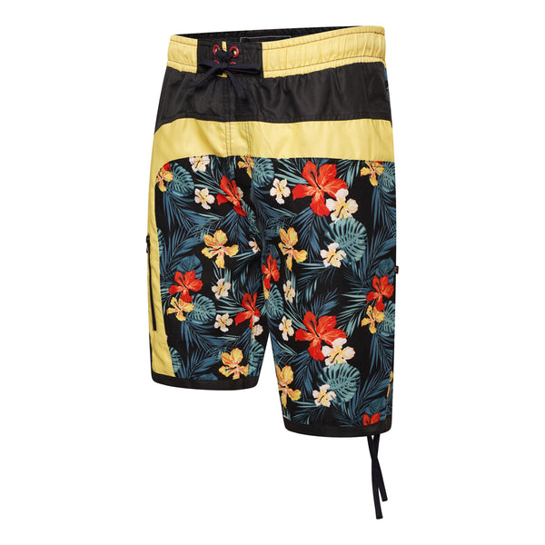 KAM Floral Panelled Board Shorts