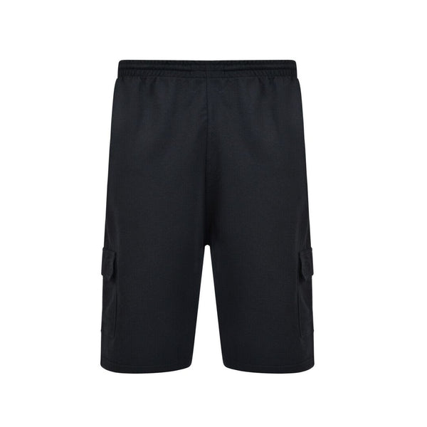 kam-jersey-shorts-cargo-pockets-elasticated-waist-black.