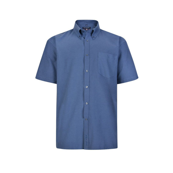 kam-oxford-shirts-short-sleeves-navy-blue-663.