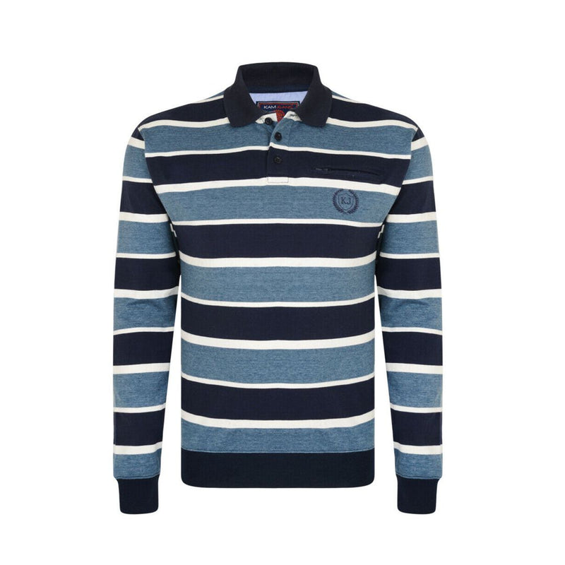 kam-striped-sweatshirt-navy-blue-7021.