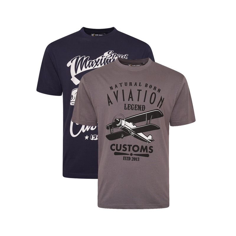 KAM Twin Pack Aviations/ Customs T-Shirts