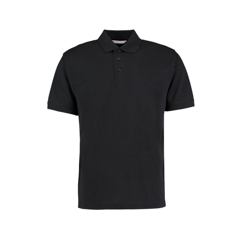 kustom-kit-plain-polo-shirt-top-short-sleeves-black.