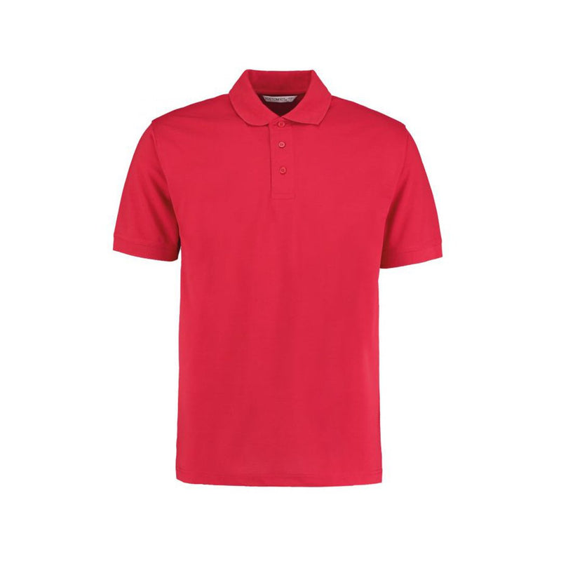 kustom-kit-plain-polo-shirt-top-short-sleeves-red.
