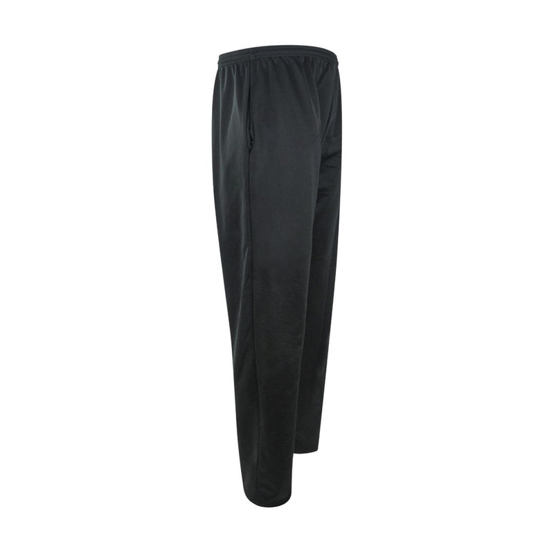 mens-elasticated-plain-silky-joggers-black-sideview