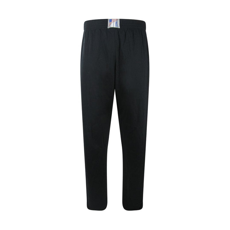 mens-elasticated-printed-patterned-leisure-pants-plain-black