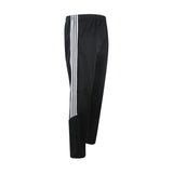 mens-elasticated-striped-silky-joggers-black-sideview.