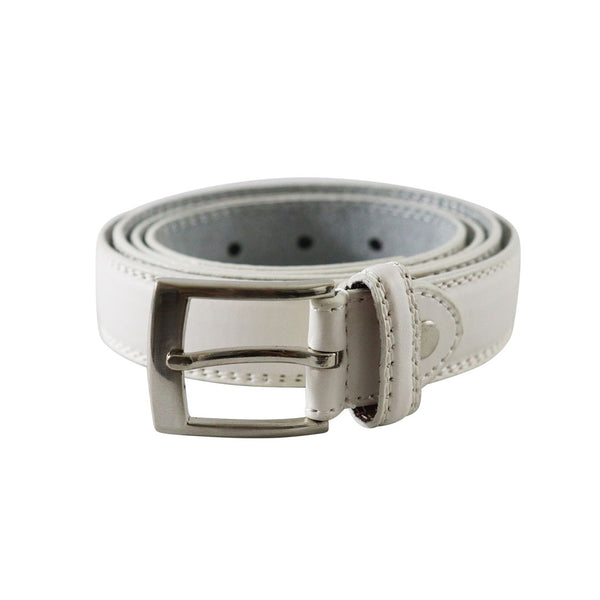 White Faux Leather Belts